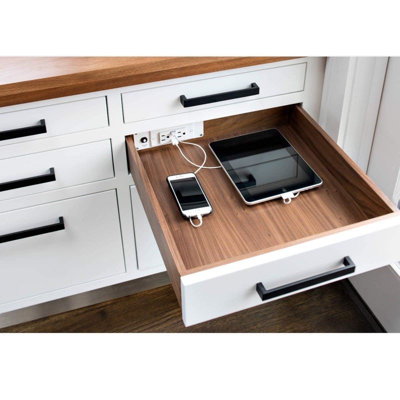 KNOBWELL 6 Pack Cabinet Handles Matte Black, Euro Style Stainless Steel T Bar Kitchen Cabinet Handles - 6-3/10" Hole Centers, 6-7/10" Overall Length - Image 2